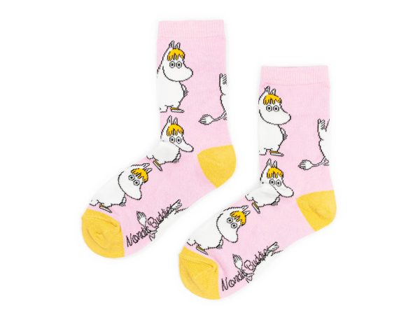 Múmínsokkar 36-42 Snorkstelpan Pink/Yellow