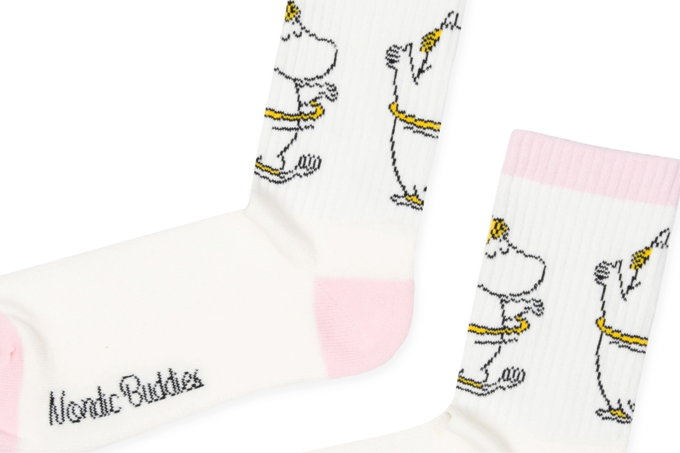 Múmínsokkar 36-42 Retro Snorkstelpa White/Pink - Image 2