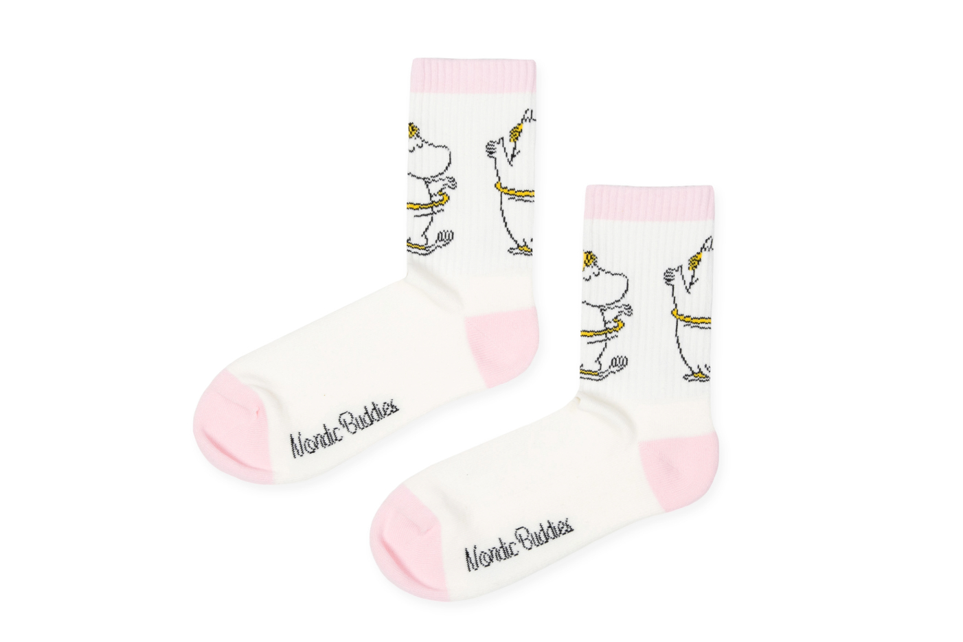 Múmínsokkar 36-42 Retro Snorkstelpa White/Pink