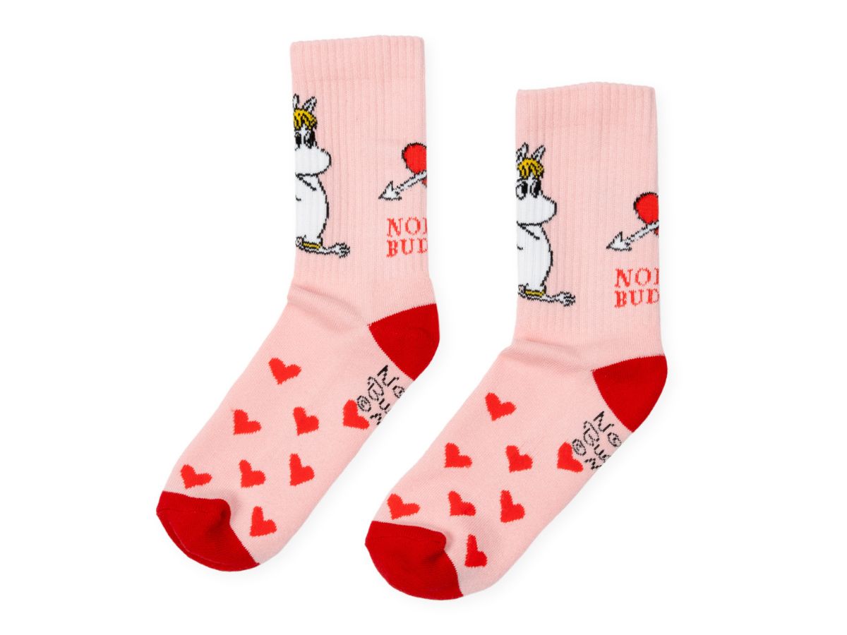 Múmínsokkar 36-42 Retro Snorkmaiden Love Pink/Red