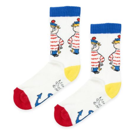 Múmínsokkar 40-45 Retro Too-Ticky White/Blue/Red