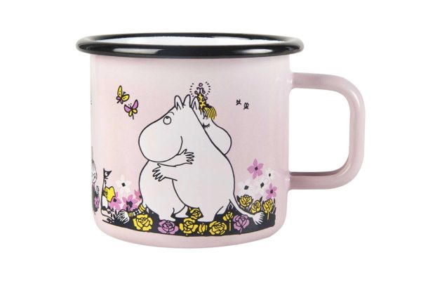 Bleikur knús Moomin kaffibolli.