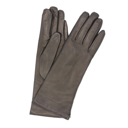 Sermoneta - Nappa Leðurhanskar Langir Black/Cashmere
