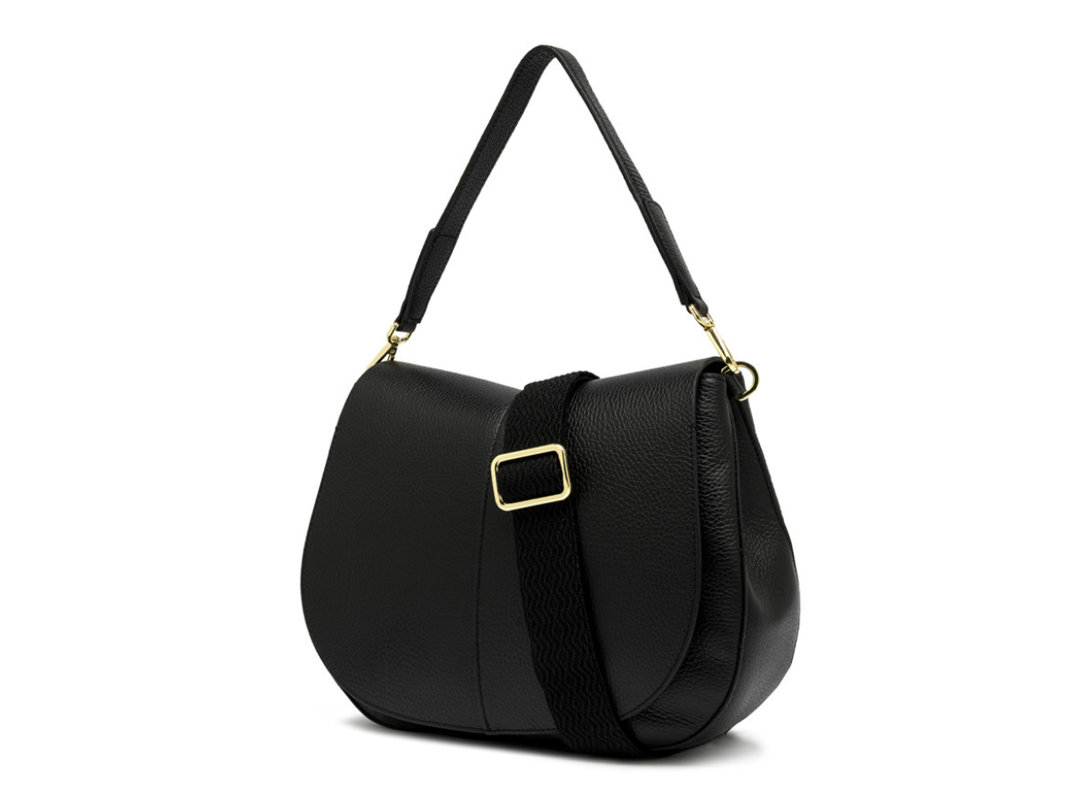 Gianni Chiarini - HELENA ROUND Leðurtaska 28x16cm Nero - Image 5