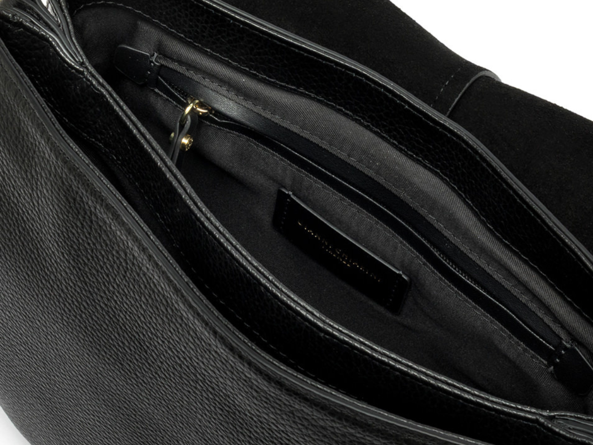 Gianni Chiarini - HELENA ROUND Leðurtaska 28x16cm Nero - Image 3