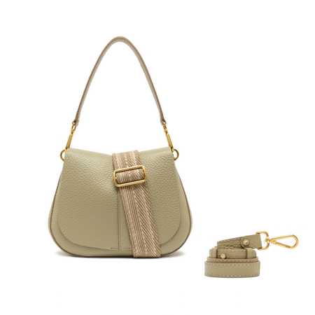 Gianni Chiarini - HELENA ROUND Leðurtaska 28x16cm Willow
