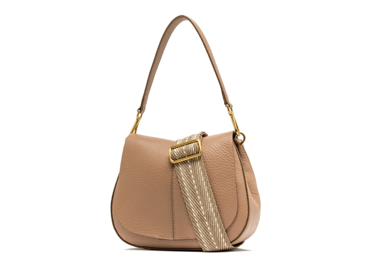 Gianni Chiarini - HELENA ROUND Leðurtaska 28x16cm Clay/Cognac - Image 3
