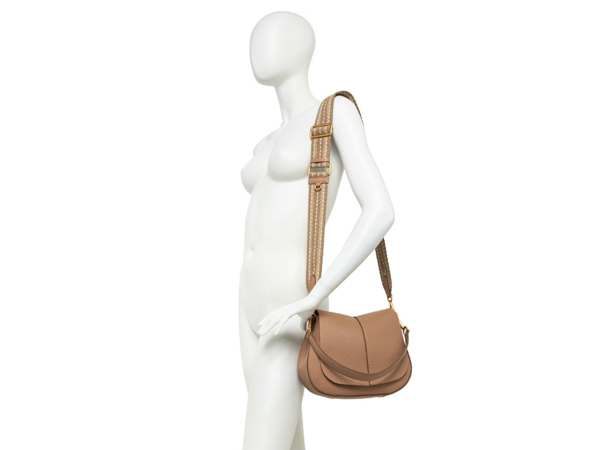 Gianni Chiarini - HELENA ROUND Leðurtaska 28x16cm Clay/Cognac - Image 5
