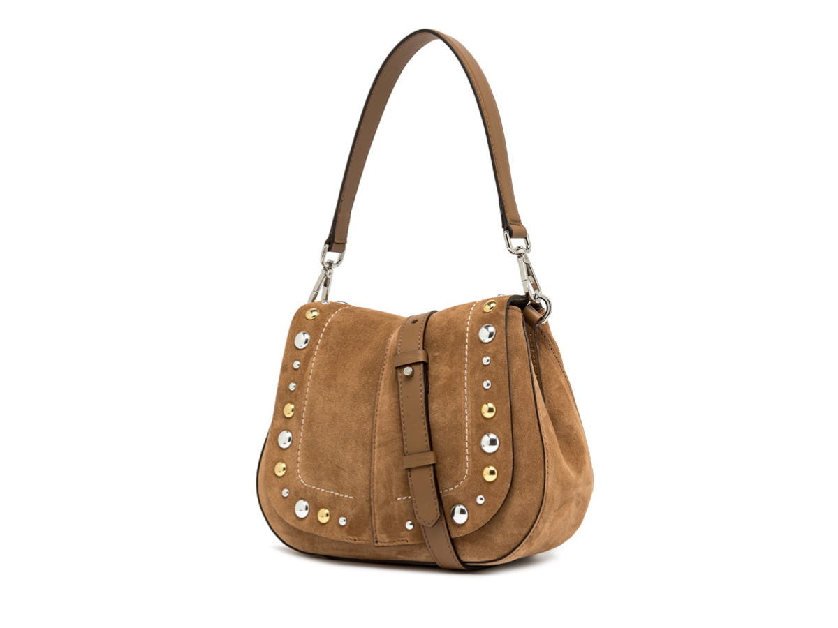 Gianni Chiarini - HELENA ROUND Taska Rúskinn Stór Caramel - Image 6