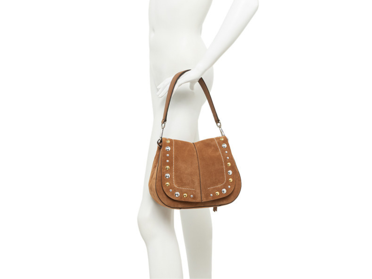 Gianni Chiarini - HELENA ROUND Taska Rúskinn Stór Caramel - Image 4
