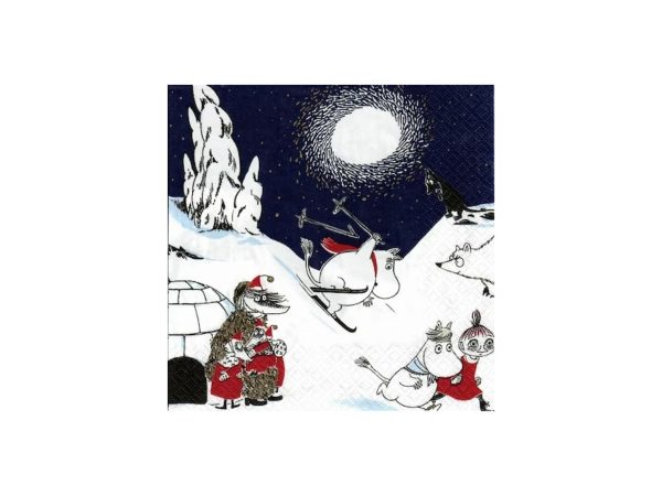 Moomin Servíettur Litlar Talvimaa Dark Blue