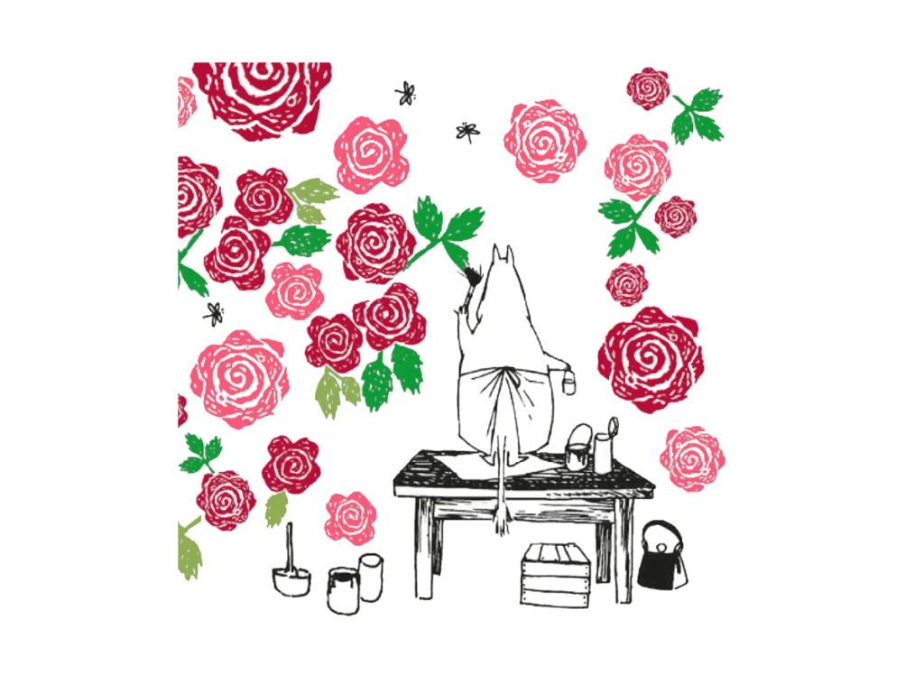 Moomin Servíettur Stórar Ruusumuumi Pink