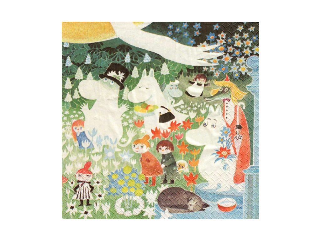 Moomin Servíettur Stórar Muumit Niityllä