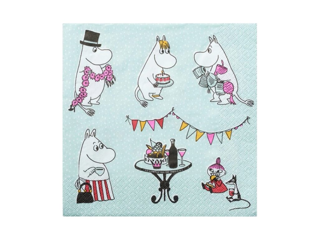 Moomin Servíettur Stórar Kestit Mint