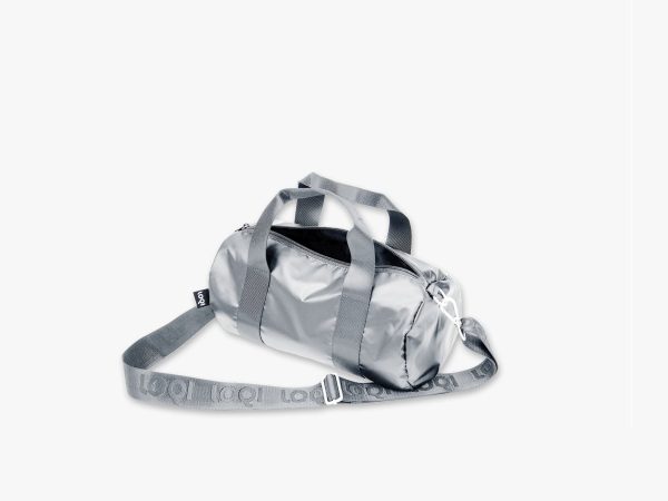 Loqi – Weekender Taska Lítil Metallic Silver