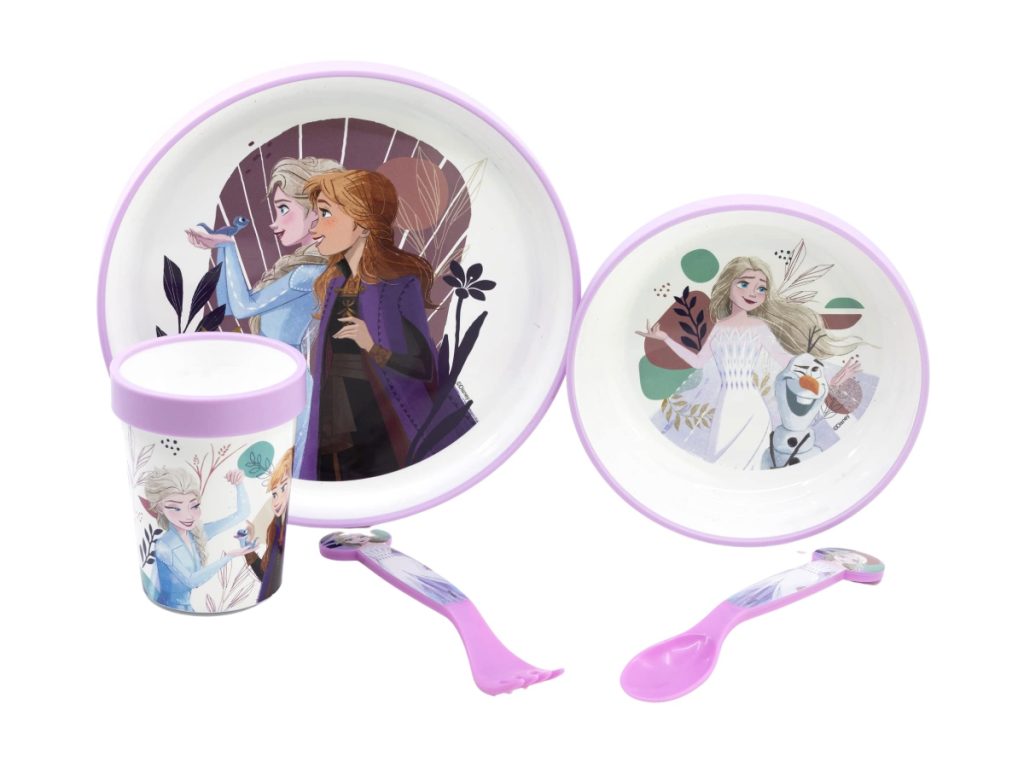 Frozen - Matarsett Non Slip 5stk Pink