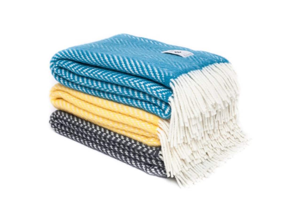 Alrún - Herringbone Ullarteppi Dökkgrátt - Image 4