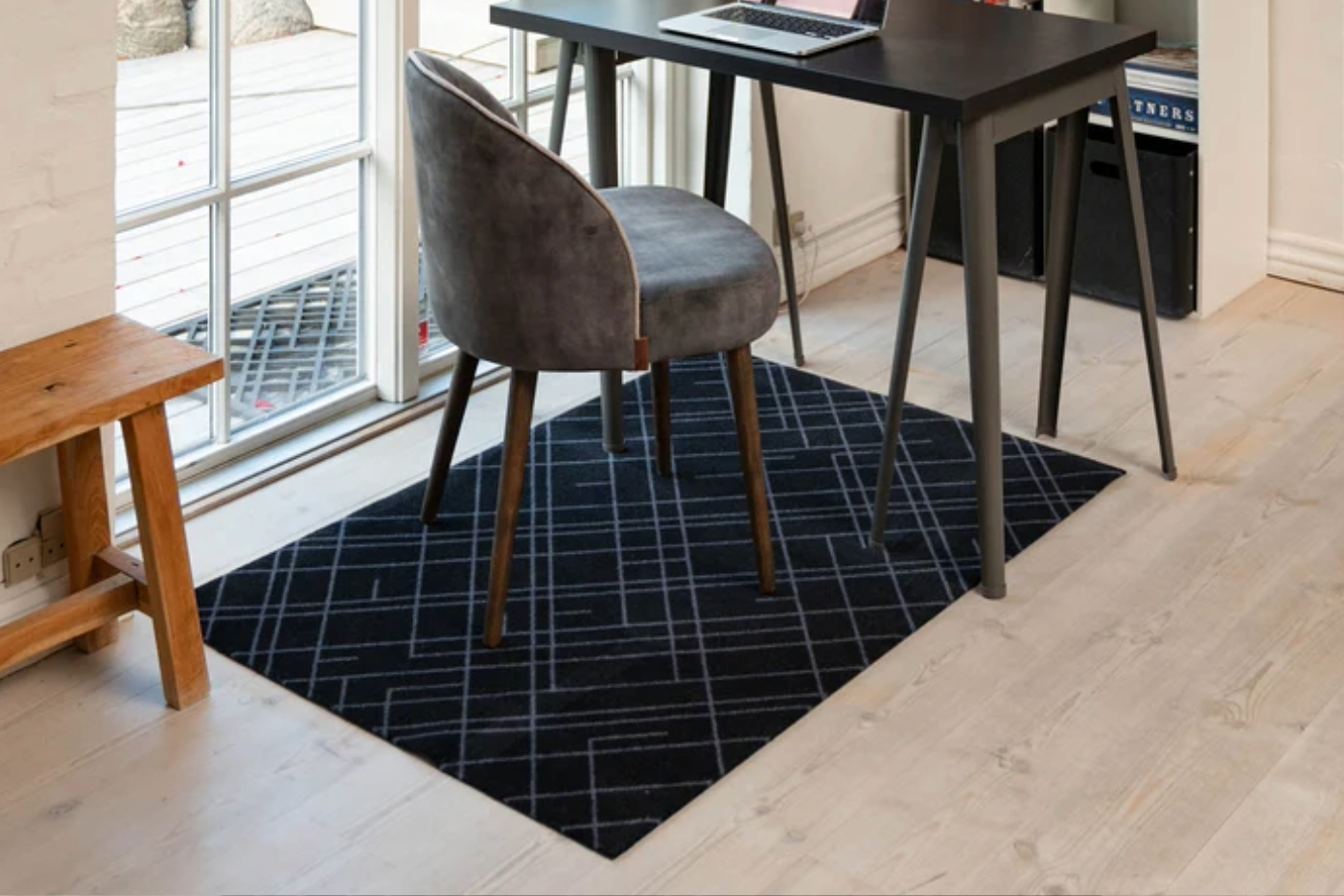 Tica - Dyramotta Lines 130x90cm Black/Grey - Image 7