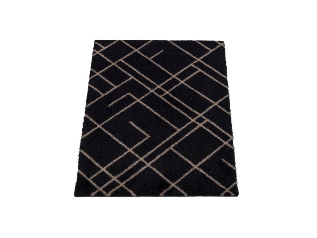 Tica - Dyramotta Lines 90x60cm Black/Sand