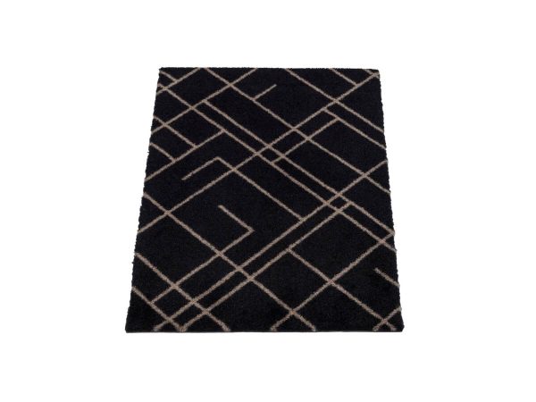 Tica – Dyramotta Lines 90x60cm Black/Sand
