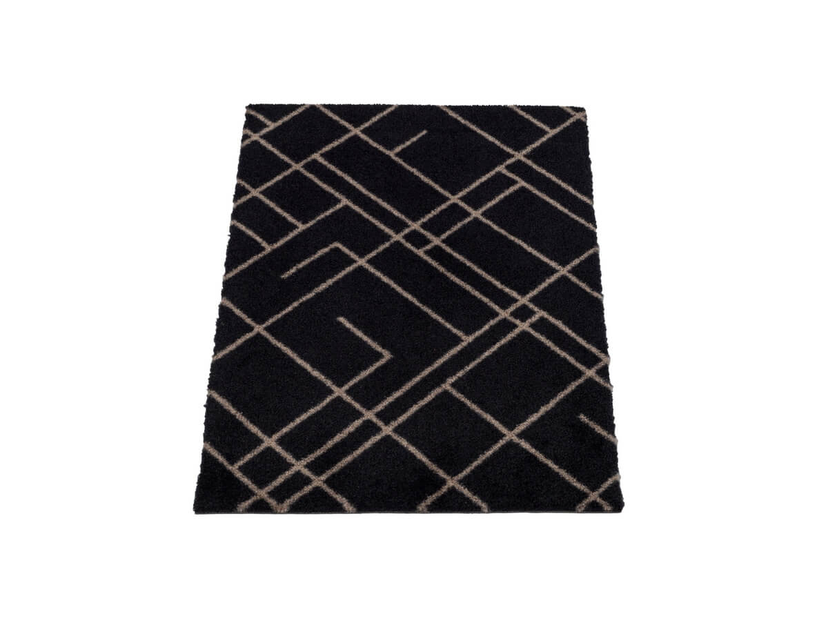 Tica - Dyramotta Lines 90x60cm Black/Sand