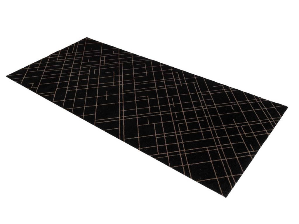 Tica - Dyramotta Lines 200x90cm Black/Sand