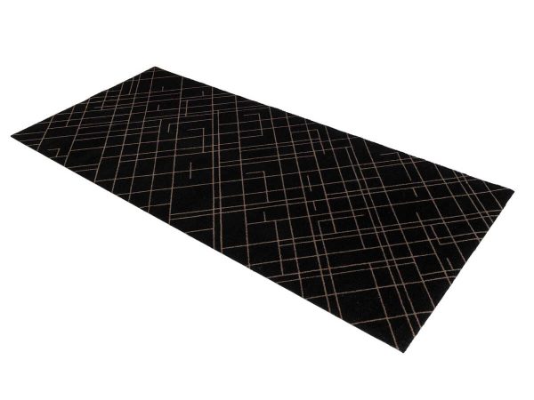 Tica – Dyramotta Lines 200x90cm Black/Sand